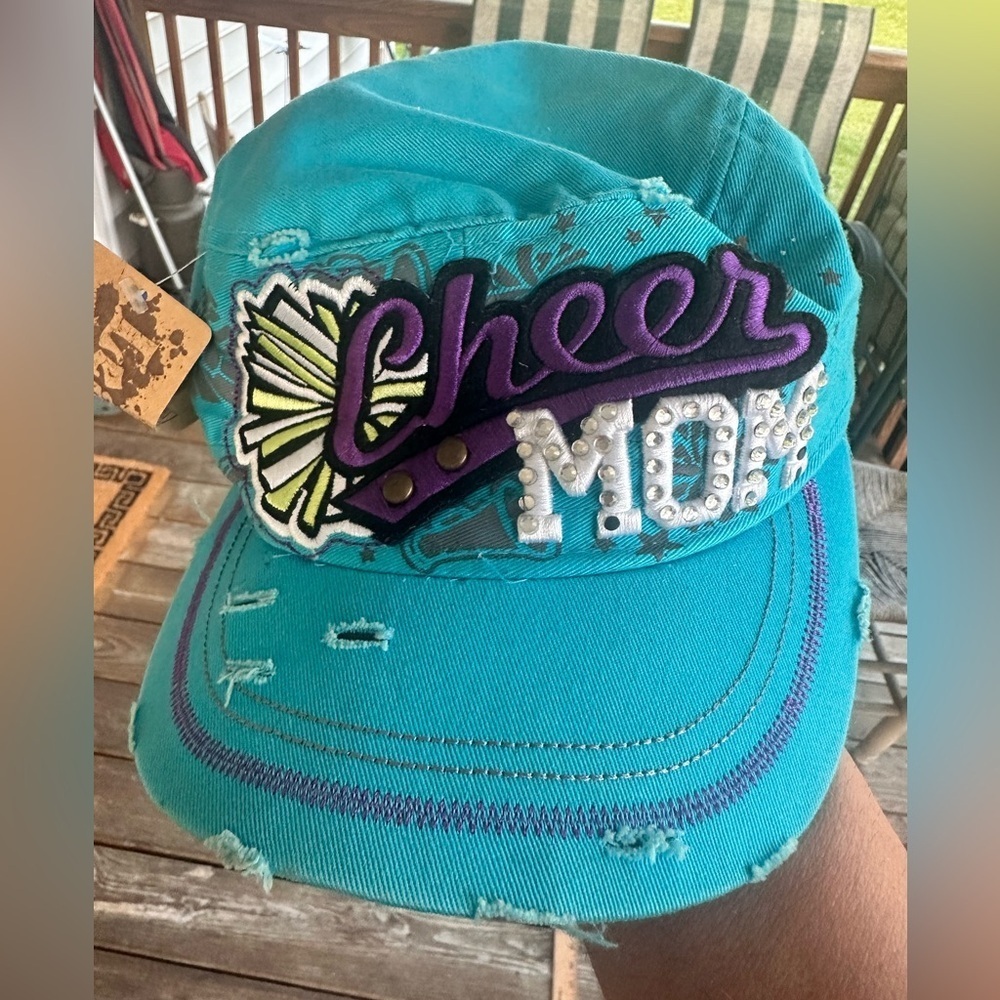 Leader Logo women's blue adjustable cheer hat